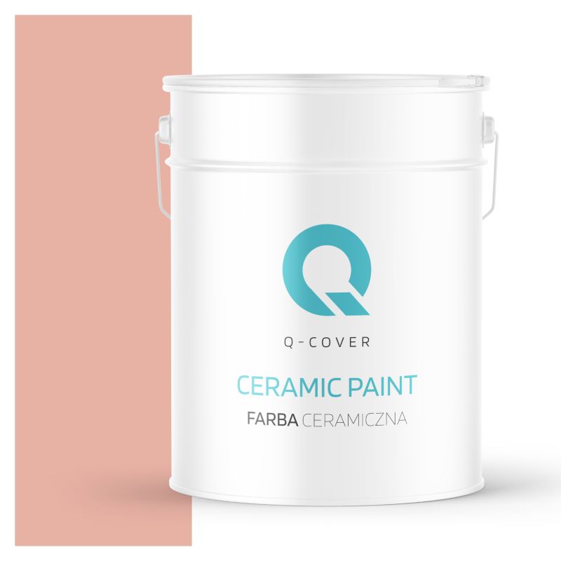 Farba Ceramiczna Do Ścian i Sufitów Q-Cover Łososiowy jasny H5551 Głęboki Mat 10L
