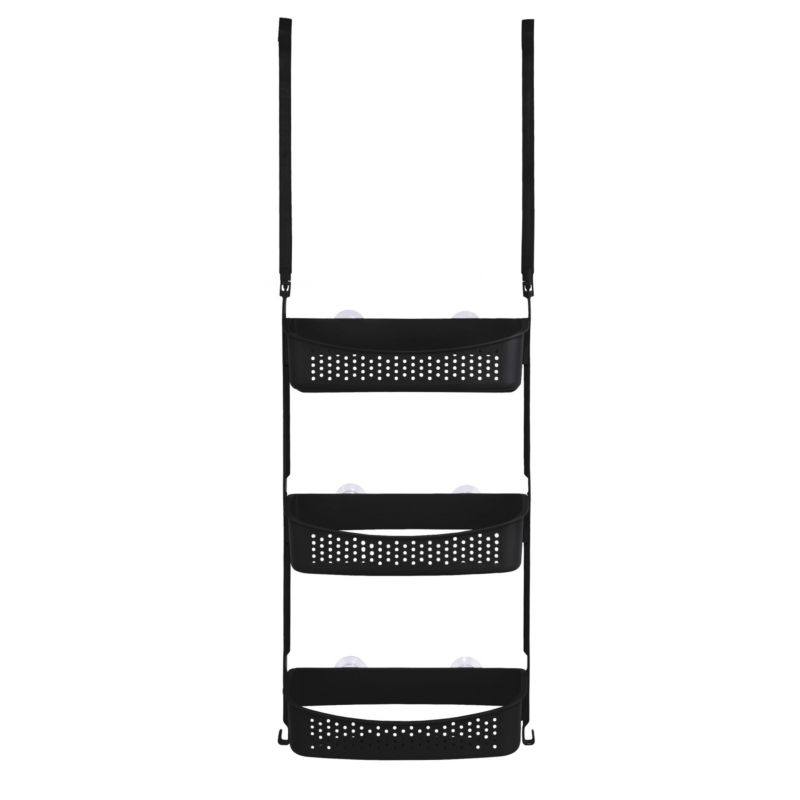 Półka WIKI-3 Yoka Home pod prysznic koszyk łazienkowy wiszący organizer czarny - 1 szt.