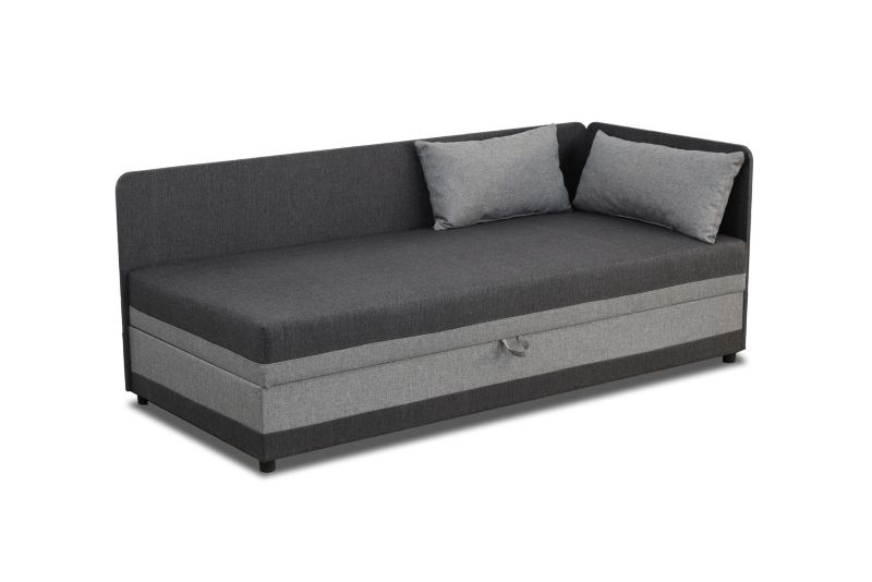 Tapczan jednoosobowy Bonni Hirek 90x200 Grafitowo/Szary 1 szt.