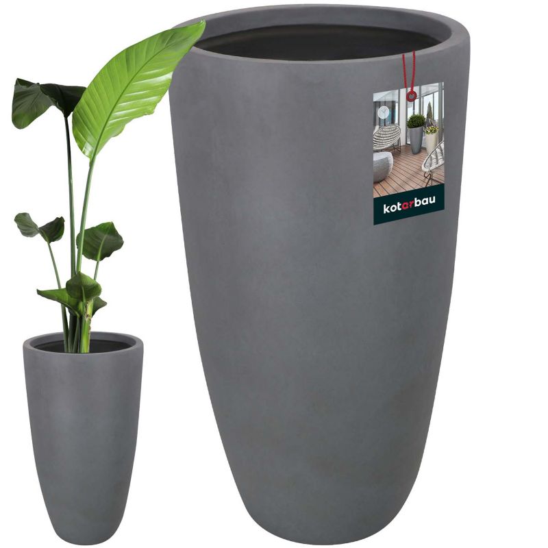 Doniczka włókno ceramiczne KOTARBAU szara 42x78 cm 1 szt.