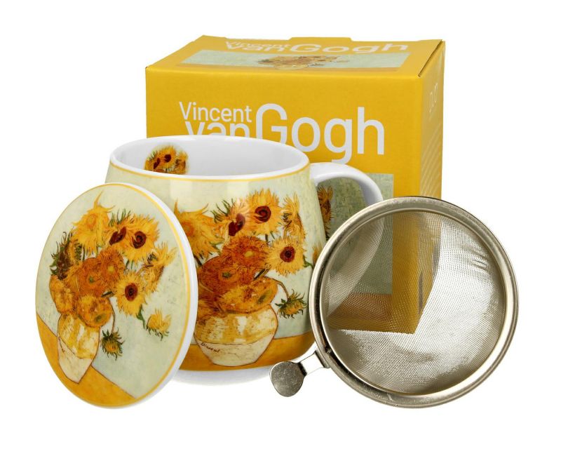 Kubek Van Gogh Sunflowers DUO porcelanowy z zaparzaczem 430 ml 1 szt.