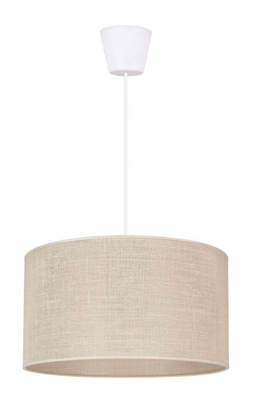 Lampa wisząca Duolla 1 x E27 biała juta