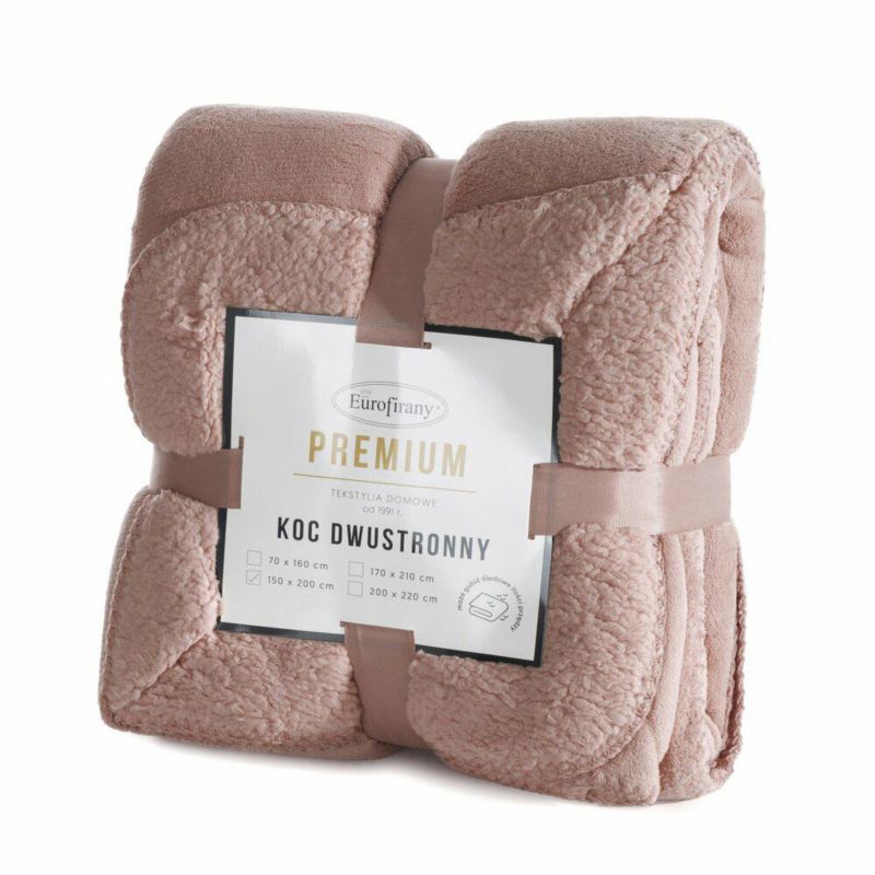 Koc Dwustronny Tedy EUROFIRANY 170X210 Cm Jasnobrązowy 1szt.