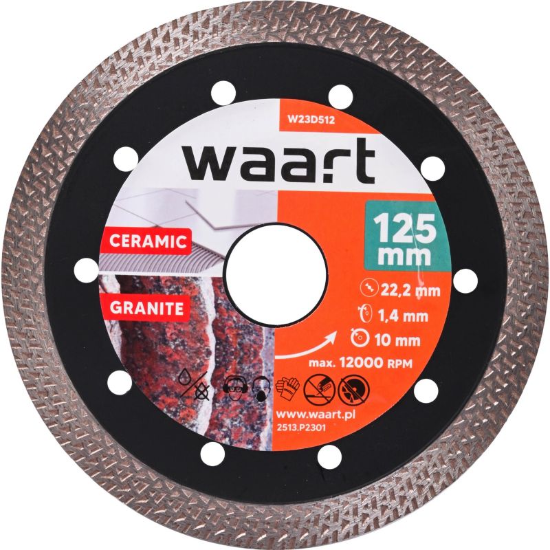 Tarcza diamentowa Waart warkocz 125 x 1,4 x 22,2 mm