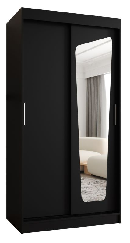 Szafa przesuwna Garderoba Abiks MOKA 100 czarny mat 1 szt.