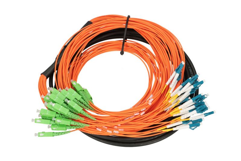 multipatchcord Extralink SC/APC-LC/PC SM 24F 7M, rozszycie 1m 1szt