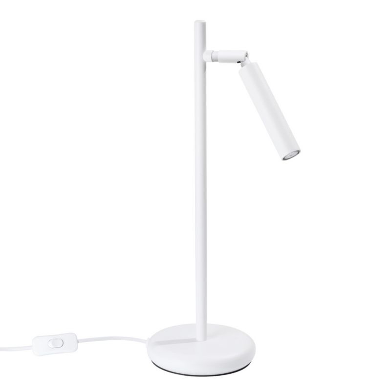 Lampka biurkowa Sollux Lighting Pastelo biała 1 x G9 x 8W IP20 wym: 43 x 14 x 20 cm metal - 1 szt.