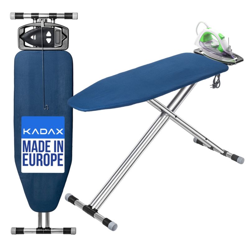 Deska Do Prasowania KADAX 120x42cm Aluminiowa Z Uchwytem Gniazdem Trwała 1szt.
