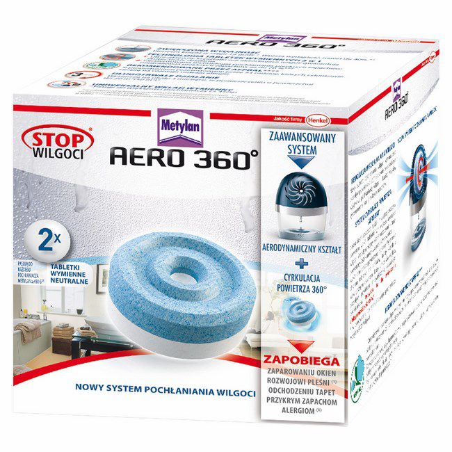 Wkład do pochłaniacza wilgoci Metylan Power Tab 2 x 450 g