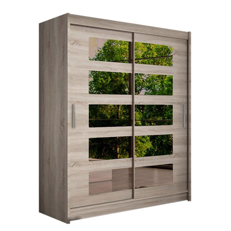 Szafa MIRJAN 24 z drzwiami przesuwnymi Presto V trufel/lustro 1 szt.