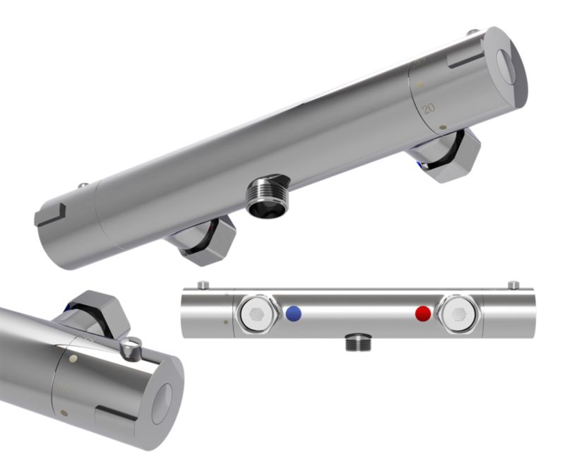 Bateria Termostatyczna Prysznicowa Granitan Ripon Natryskowa Srebrna 1 szt.