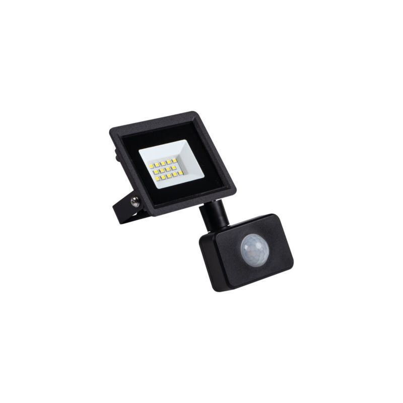 Naświetlacz LED z czujnikiem ruchu Miledo czarno-transparentny LED 10W 4000k 800lm IP44 wym: 15,3 x 11,4 x 5,3 cm - 1 szt.