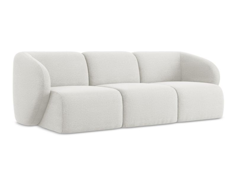 3-osobowa kanapa modułowa LaMiaSofa CERVO z tkaniny bouclé 244x94 cm biały 1 szt.