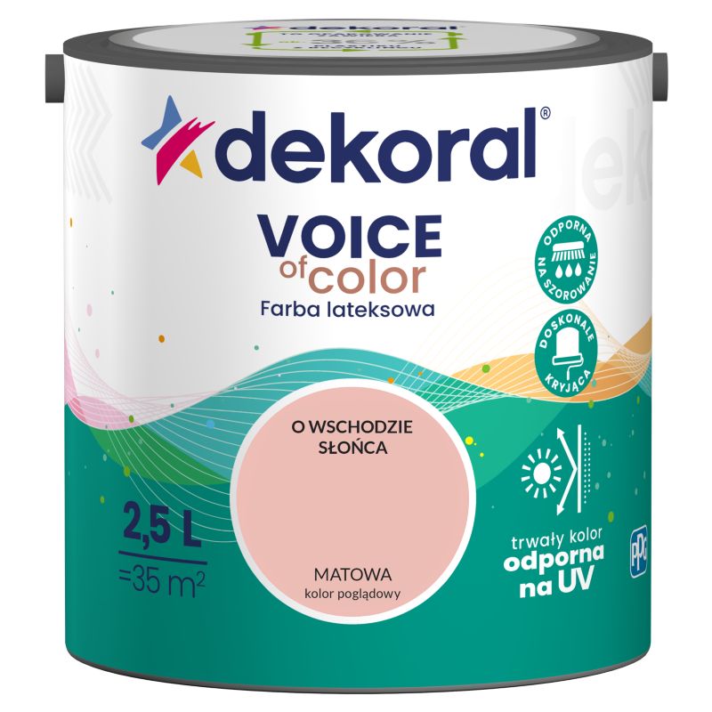 Farba kolorowa Dekoral Voice of Color o wschodzie słońca 2,5 l