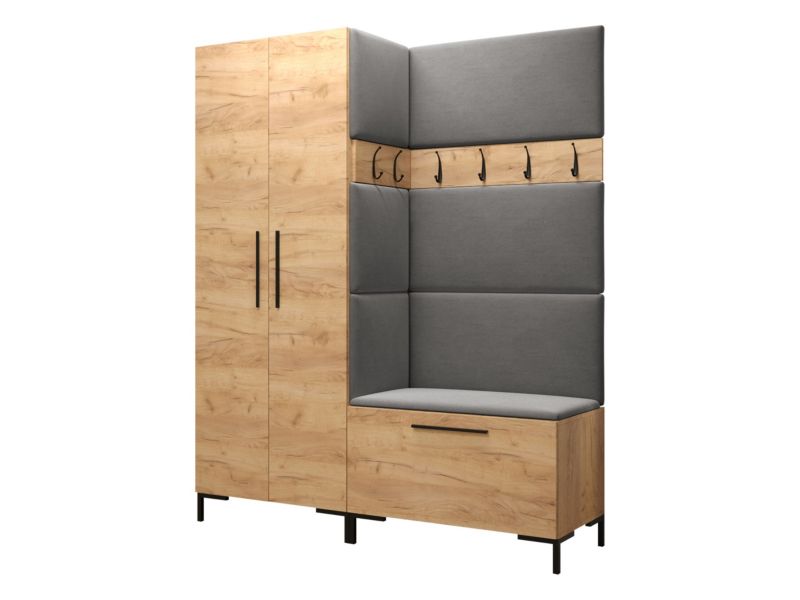 Garderoba MIRJAN 24 Zilion I dąb craft + szary 1 kpl.