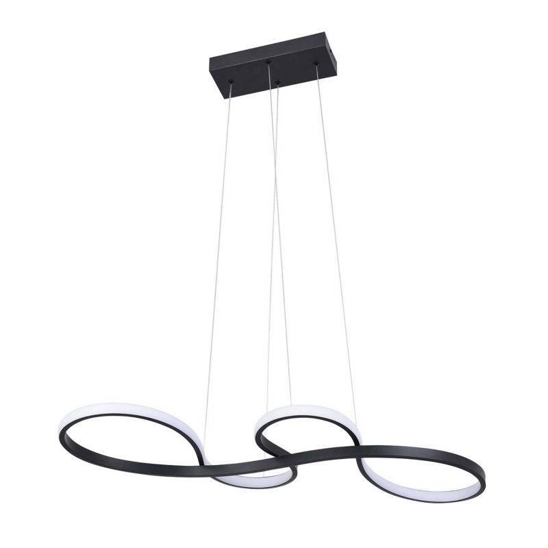 Lampa wisząca Sanico Goldlux LED HYBRID 15W 4000K + 7xG9 czarna IP20 - 1 szt.