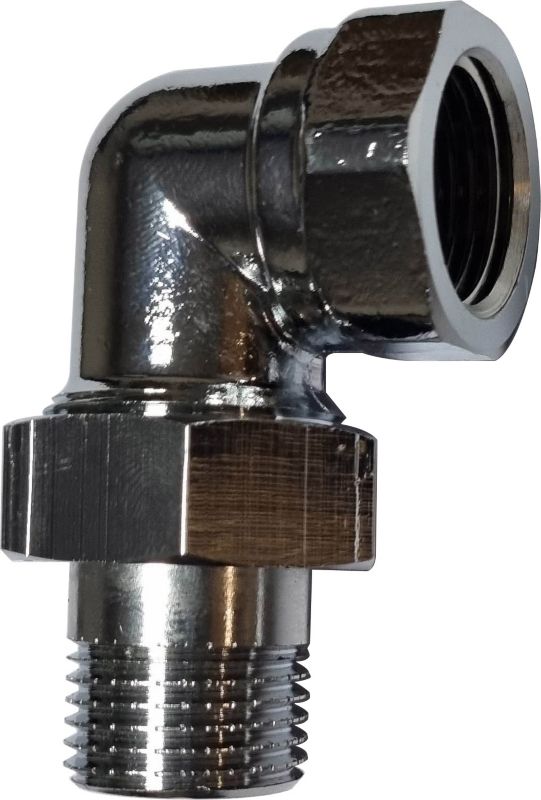 Śrubunek kątowy nikiel 1/2" stożek