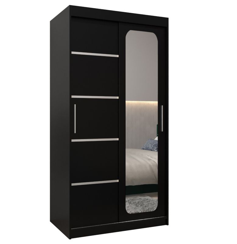 Szafa przesuwna Garderoba Abiks PROMO V2 100 czarny/czarny 1 szt.