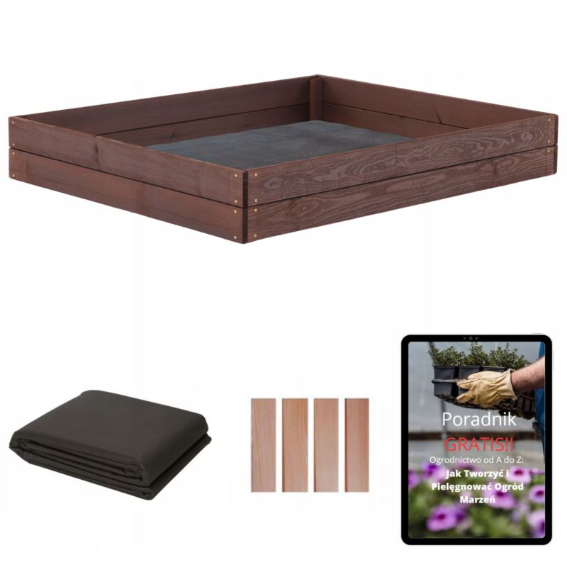 Skrzynia na Warzywa Warzywniak SunWood Impregnowany 140x80cm Rabata Zielnik Poradnik 1 szt.