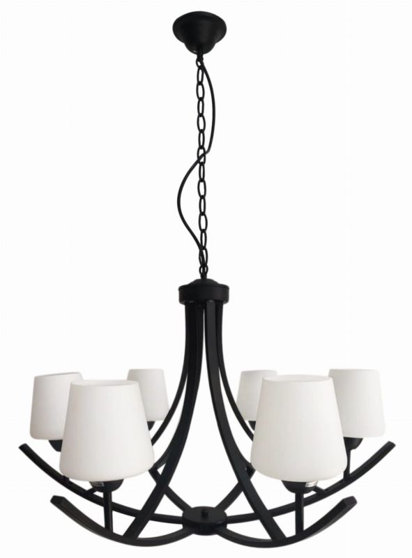 Żyrandol Candellux Londyn czarno-biały wym: 105 x 78 x 78 cm 6xE27 x 60W 1 szt.