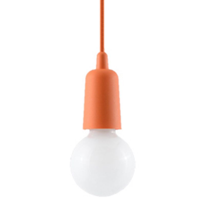 Lampa sufitowa wisząca Sollux Lighting Diego 5838 pomarańczowa szerokość 10 cm 1xE27 x 60W 1 szt.