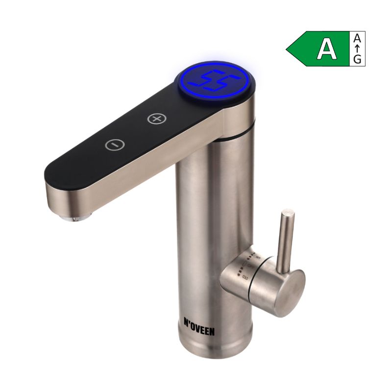 Przepływowy podgrzewacz wody nablatowy, N'oveen, srebrny, 1szt