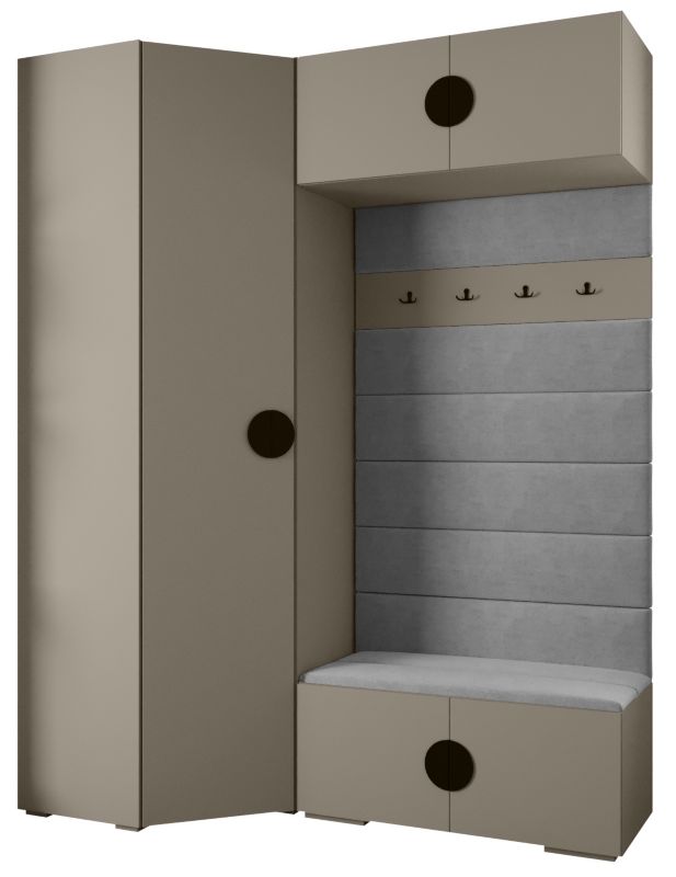 Garderoba do przedpokoju Abiks INOVA 4 Z21 kaszmir+czarny+manila16 1 szt.