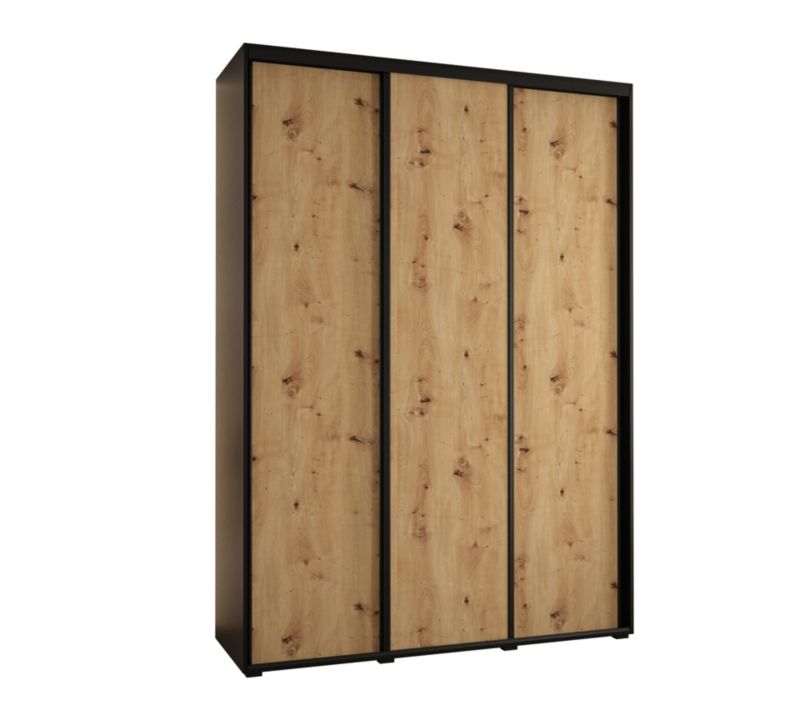 Szafa przesuwna Abiks DAVOS 1 wysoka szer.170cm czarny/artisan/czarny 1szt.