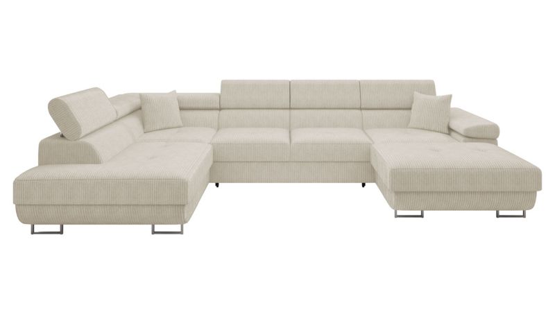 Narożnik z funkcją spania MIRJAN 24 Torezio Bis Sztruks lewy waniliowy 1 szt.