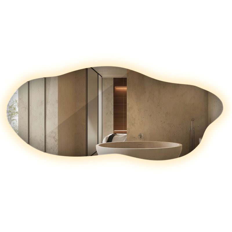 Lustro Ciepłe LED ArtPrintCave 40 x 90 cm Do Sypialni Toaletki Salonu 1 szt.