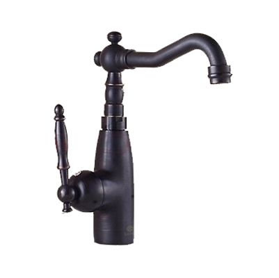 Bateria umywalkowa Lauferi FALEA mosiężna stojąca czarna retro 1 szt.