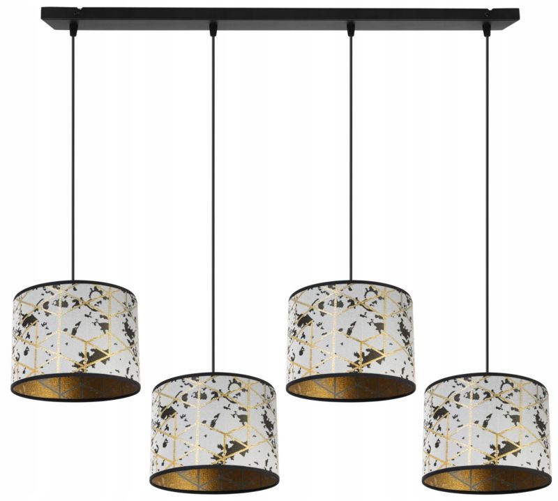 Lampa sufitowa wisząca Light Home LH Werona 4x E27 60W szary/złoty 1szt.