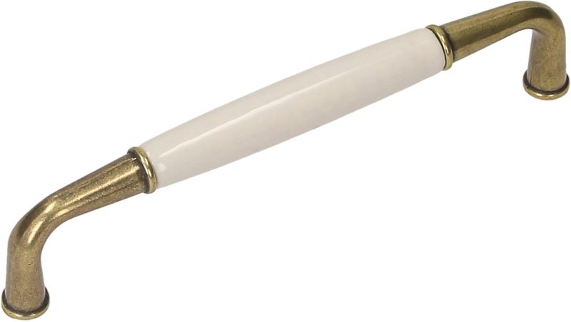 Uchwyt meblowy Gamet rozstaw 128 mm mosiądz antyczny