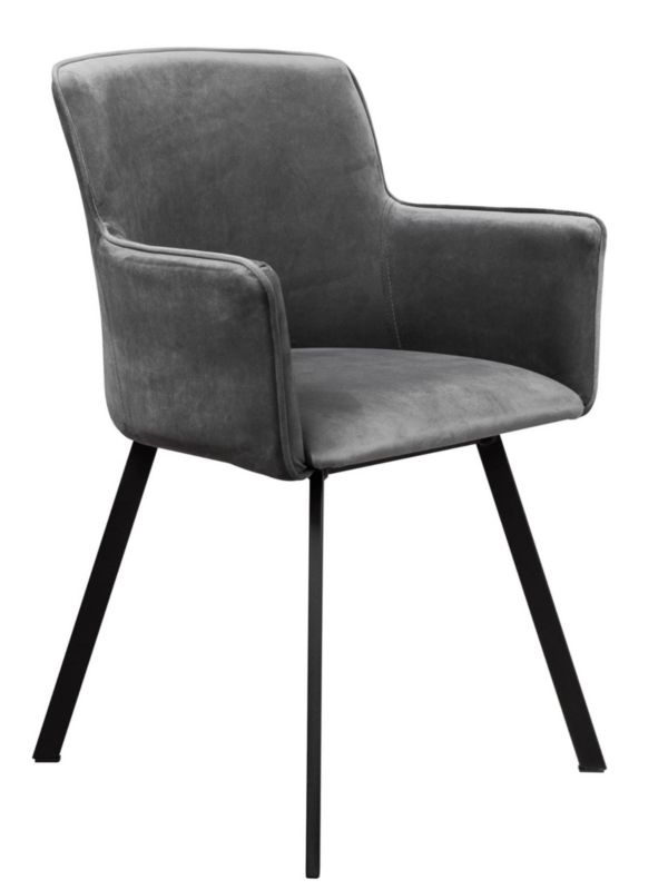 Krzesło do jadalni Bonni Loft tapicerowane Szare 1 szt.