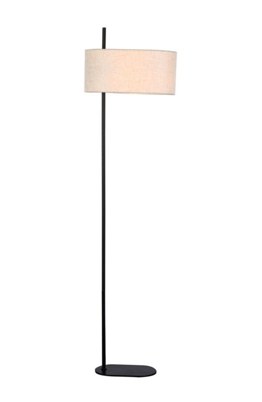 Lampa podłogowa stojąca Rabalux Narmin czarny matowa-beżowa 1 x E27 x 20W wym: 152 x 40 x 40 cm - 1 szt.