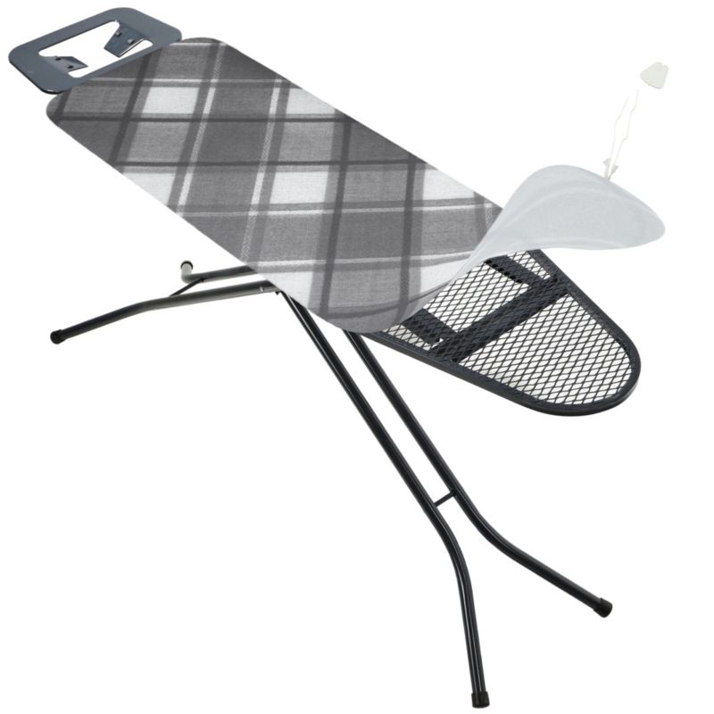 Pokrowiec KADAX na deskę do prasowania 138x48cm naciągany podkład szara krata 1 szt.