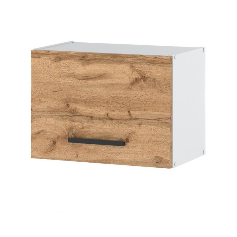 Szafka Kuchenna Hurtownia-Mebli Wisząca Okapowa Blanka górna okap50 50cm Biały Mat Dąb Wotan 50x30x36 cm 1szt.