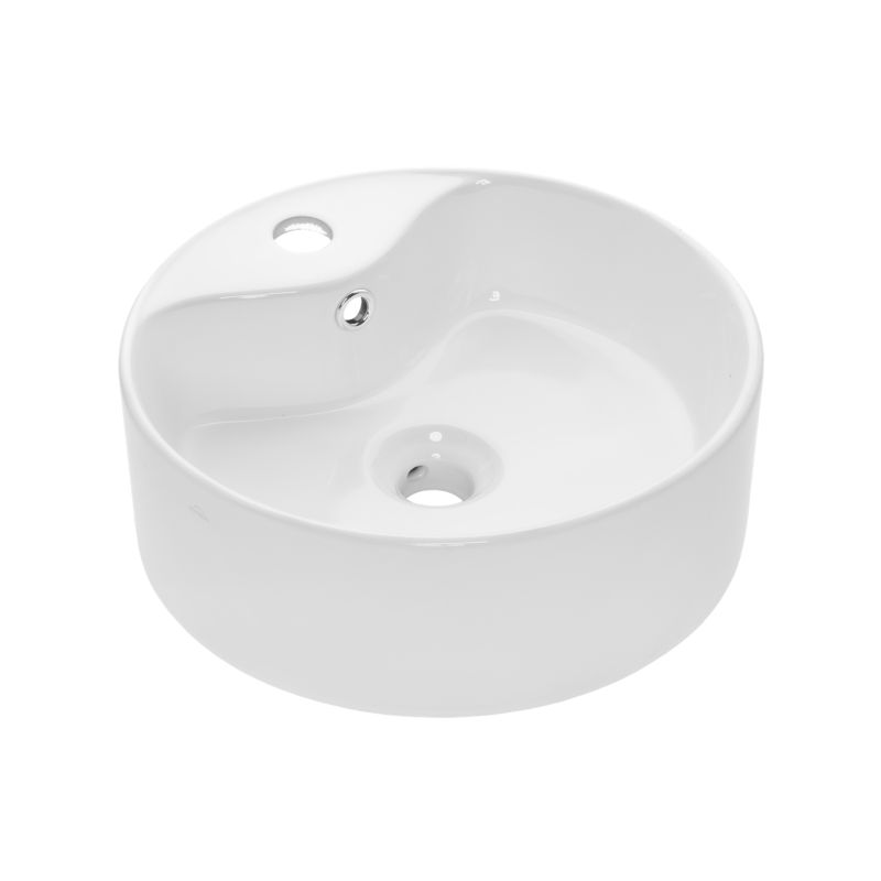 Umywalka nablatowa Invena Rondi 41 cm, okrągła, z otw. na bat. 1 szt.