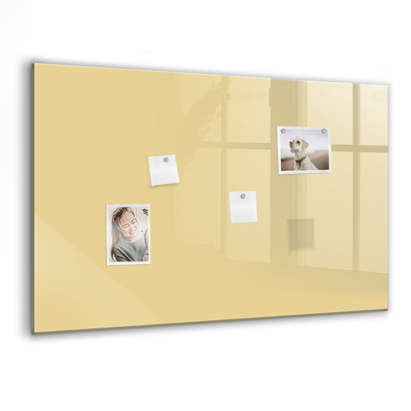 Szklana tablica magnetyczna Wallfluent 90x60 cm Kolor kremowy 1 szt.