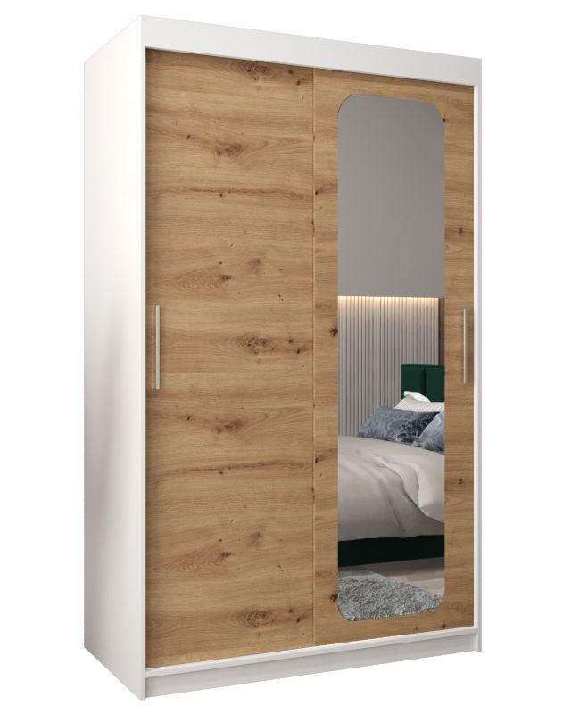 Szafa przesuwna Garderoba Abiks PROMO T2 120 biały/artisan 1 szt.