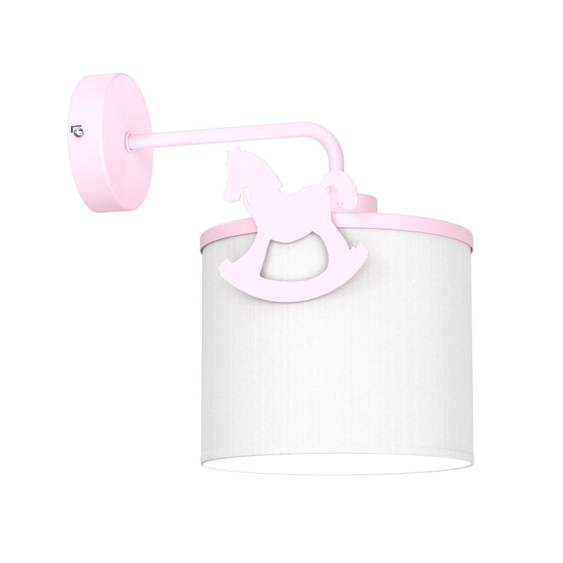 Kinkiet ścienny Luminex Sweet różowo-biały z konikiem 1 x E27 x 15W IP20 wym: 25 x 18 x 25 cm - 1 szt.