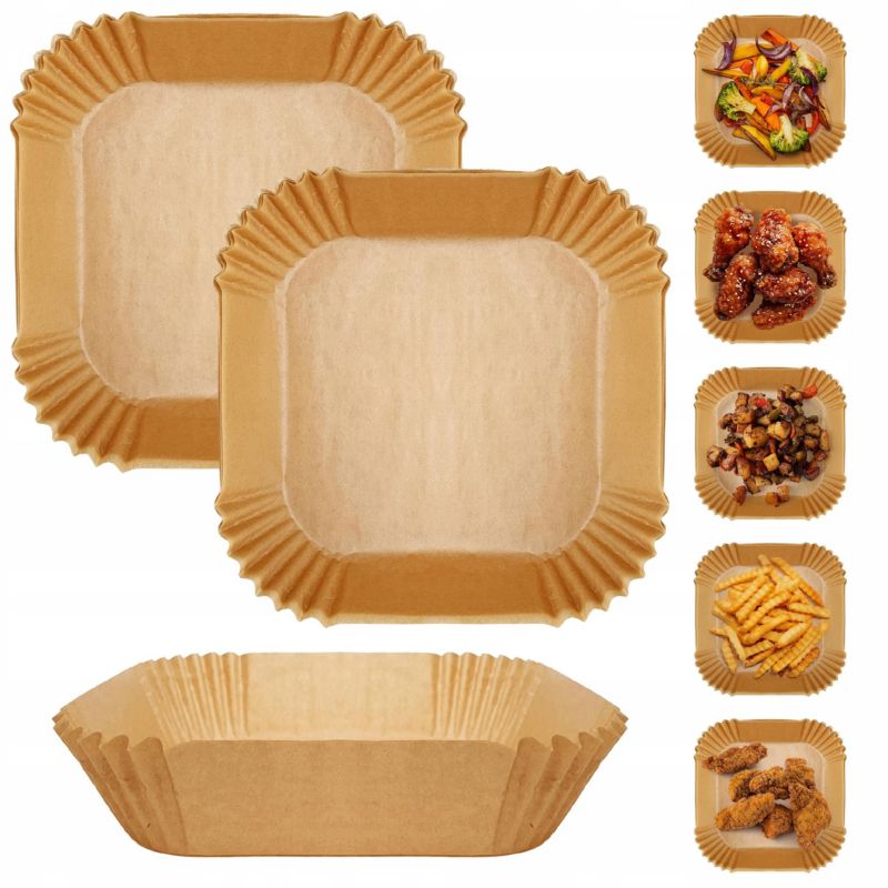 Wkład do frytkownicy beztłuszczowej, Sillar, papierowy, do pieczenia, 20x20cm, 100szt