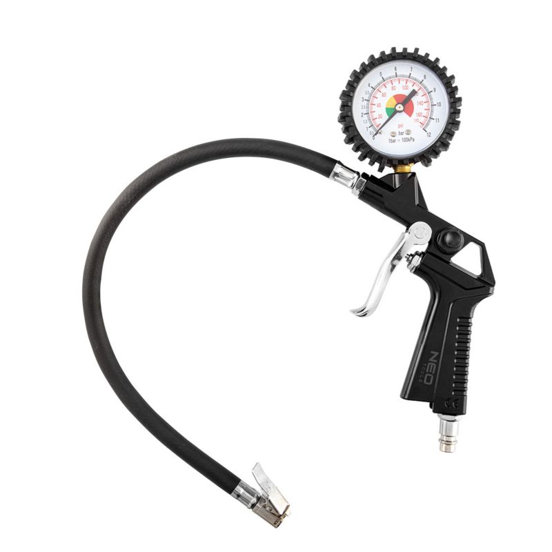 Pistolet do pompowania NEO TOOLS z manometrem o średnicy 63 mm1 szt
