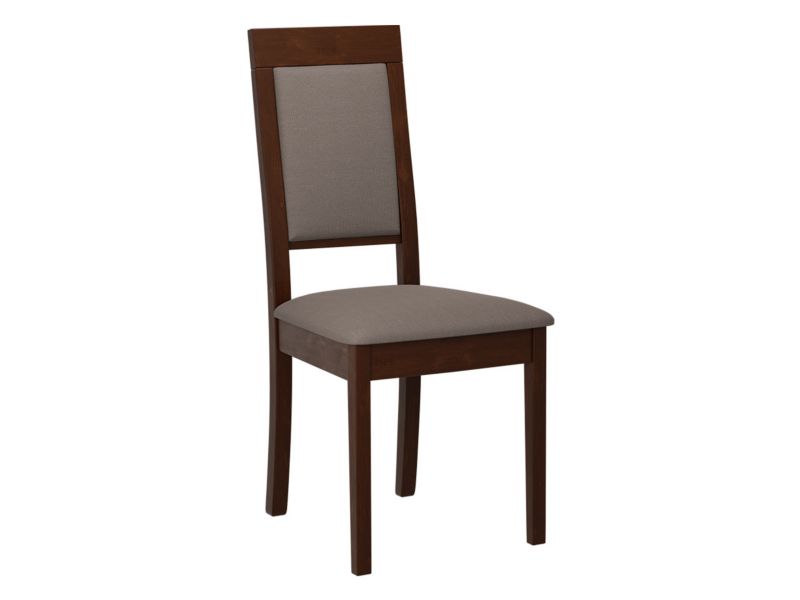 Krzesło MIRJAN 24 tapicerowane Roma XIII orzech/brązowa plecionka 1 szt.