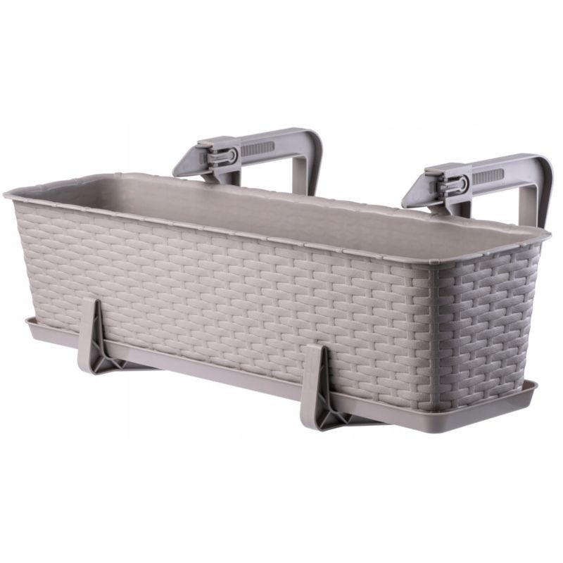 Donica Balkonowa KADAX Doniczka Podstawka Uchwyty 60cm 1szt.