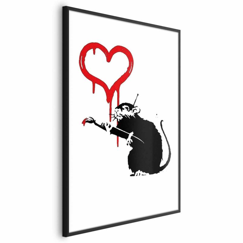 Plakat Artgeist Love Rat 29,7x42 cm z ramą czarną 1 szt