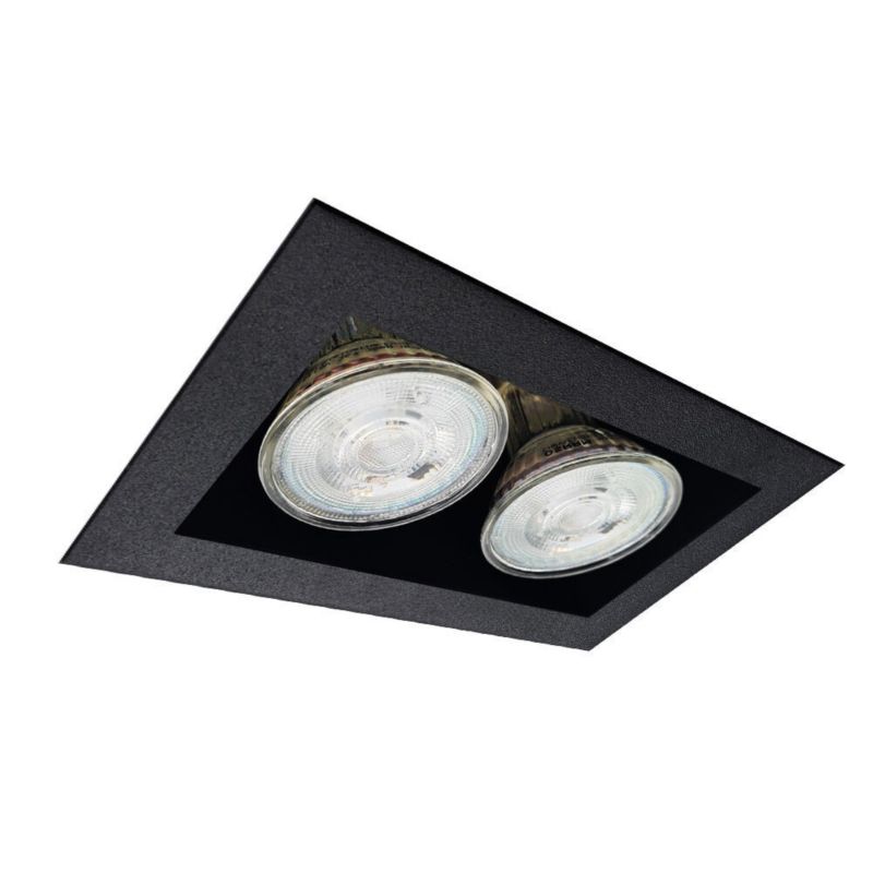 Oprawa sufitowa wpuszczana Brosline Cage czarna 2 x GU10 x 10W IP20 wym: 7 x 15 x 9 cm prostokątna - 1 szt.