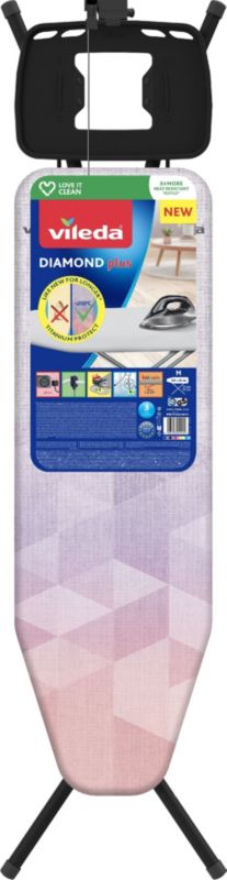 Deska do prasowania Vileda Diamond Plus 169x44 cm, tytanowa powłoka, regulowana wysokość, 1 szt.