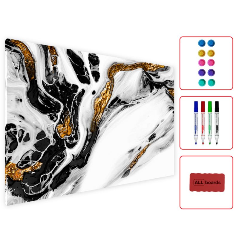 Tablica magnetyczna metalboards 90x60 cm ALLboards marmur złoty 1 szt.