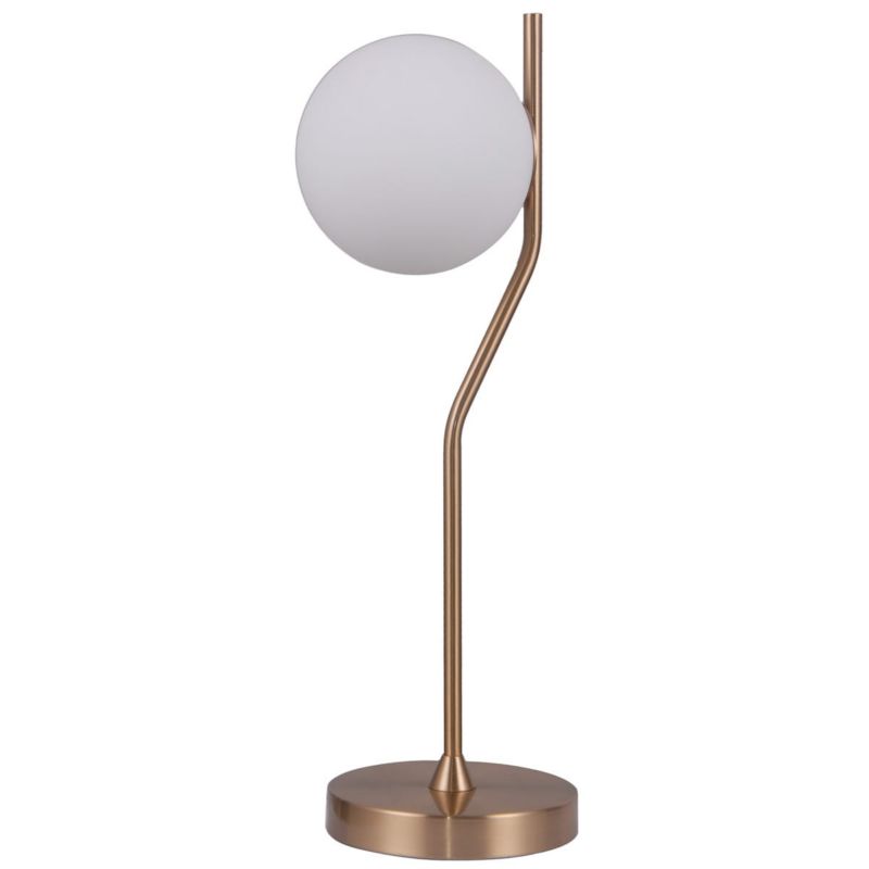 Lampa stołowa Italux Carimi mosiądz-biała 1 x G9 x 5W IP20 wym: 60 x 20 x 20 cm metal - 1 szt.